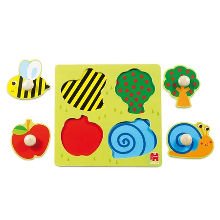 Jumbo Spiele GOULA Holzpuzzle Silhouetten Garten, 4 Teile