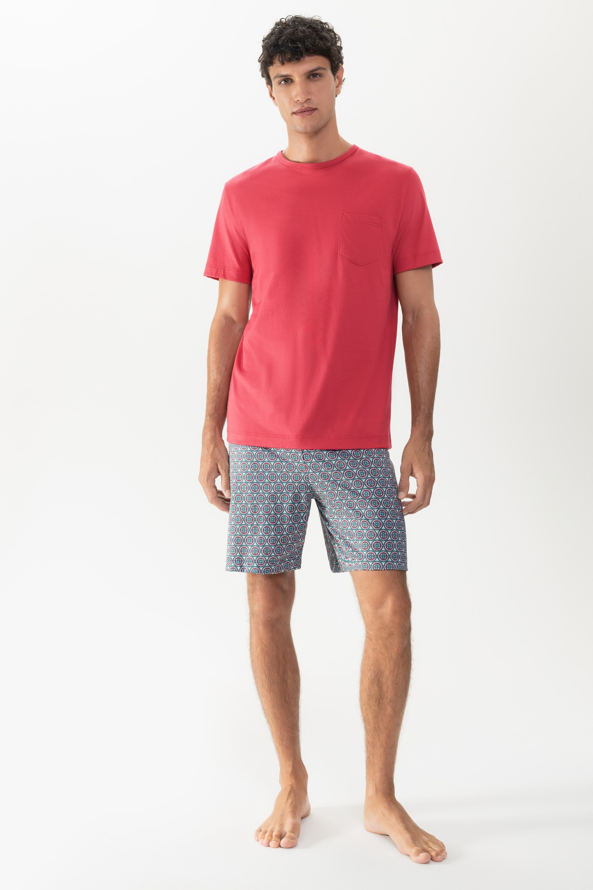 Kurzer Pyjama<br>Serie Soft Circles