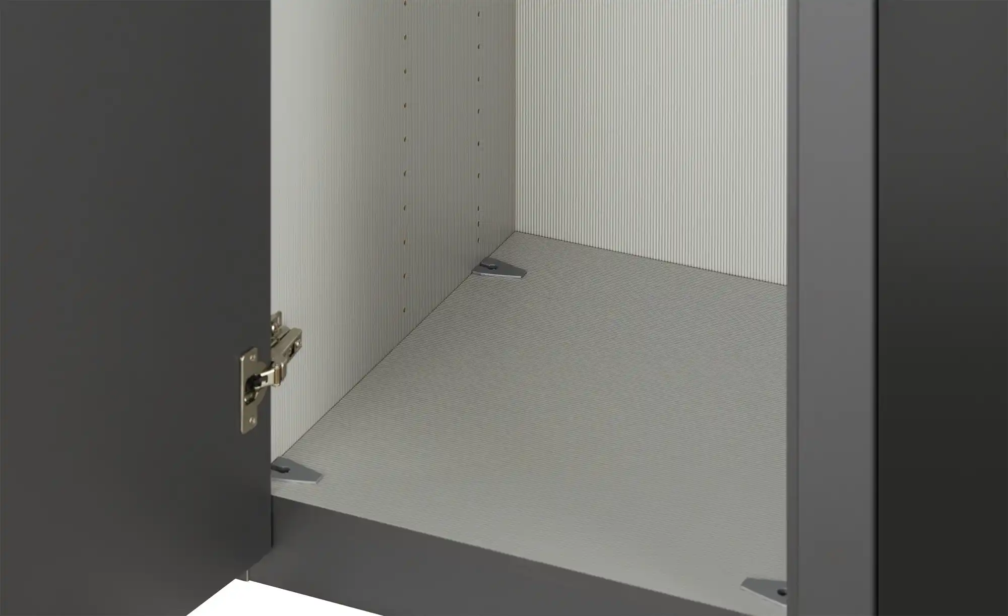 Drehtürenschrank 300 cm mit Glastüren Uma