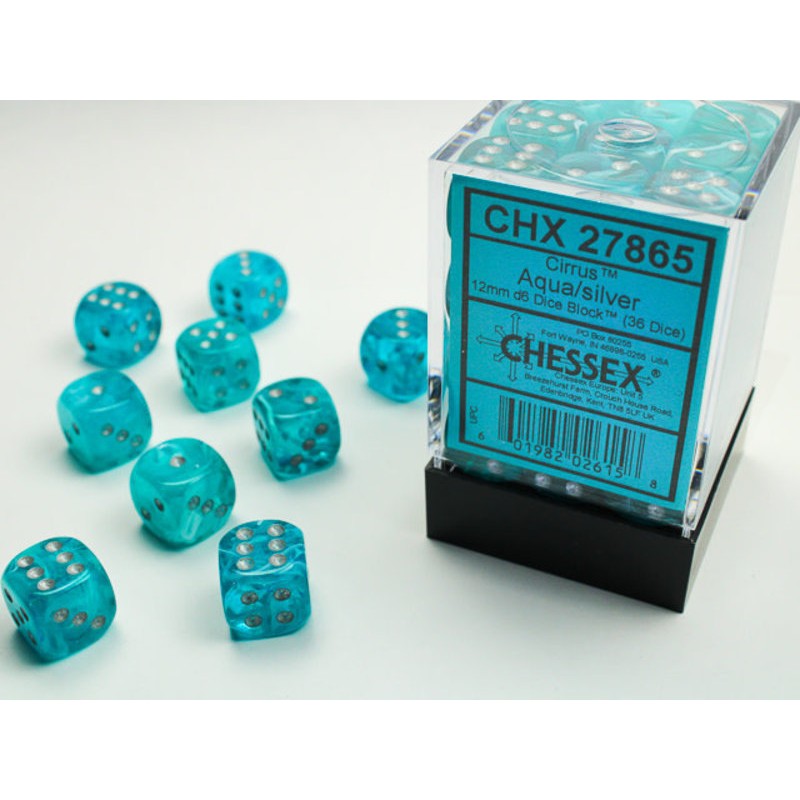 Pack de 36 dés D6 * cirrus * AQUA