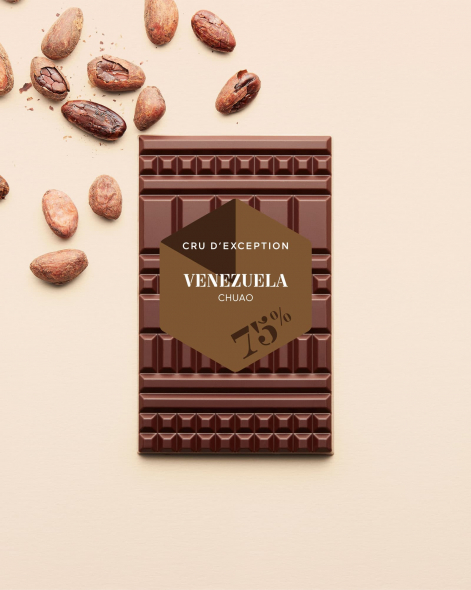 Tablette Venezuela Chuao Chocolat Noir 75% | Le Chocolat Alain Ducasse 75g