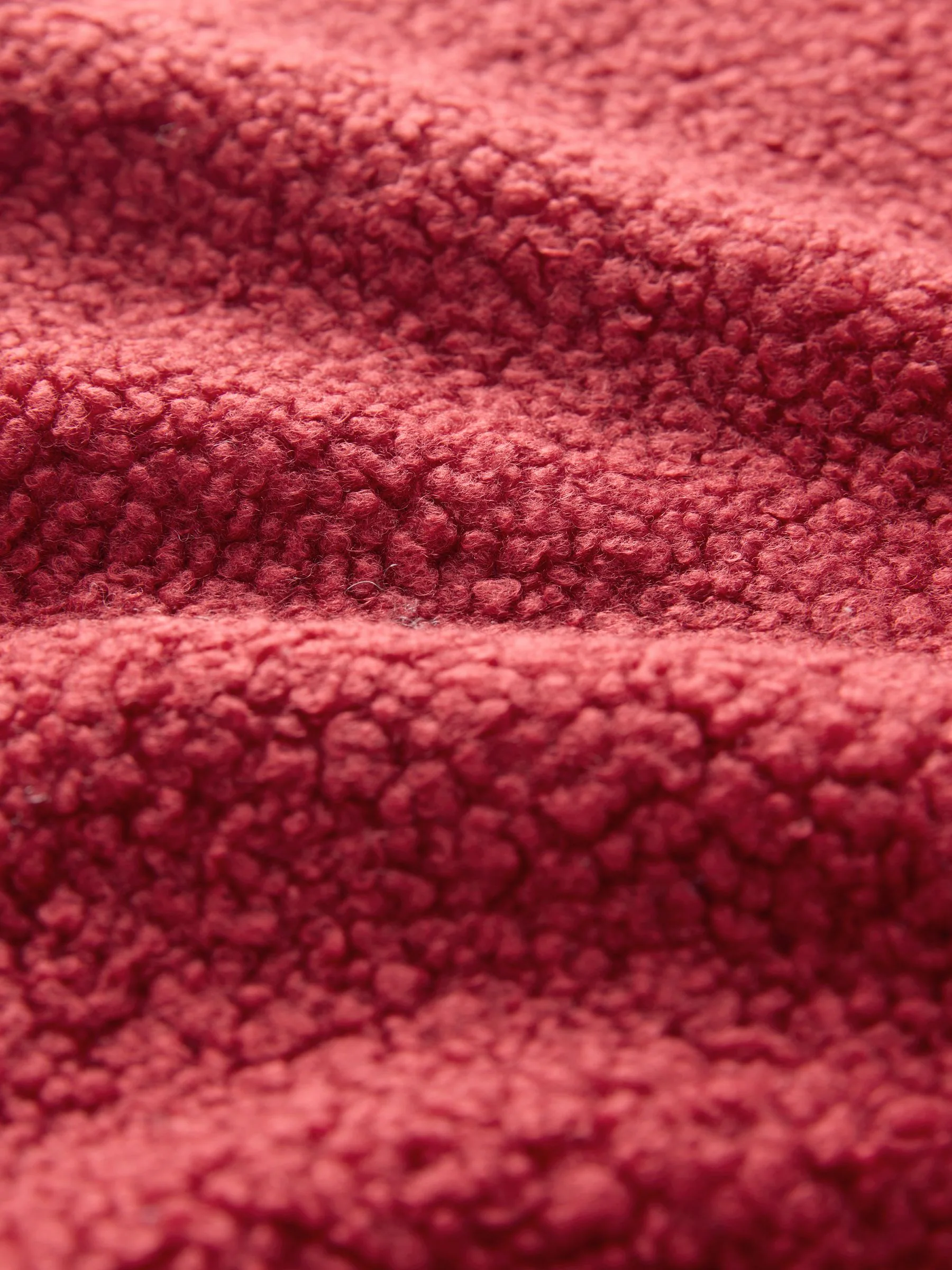 Kersrood - Soft Touch Knusse Teddy Borg Kwartrondrits Fleece