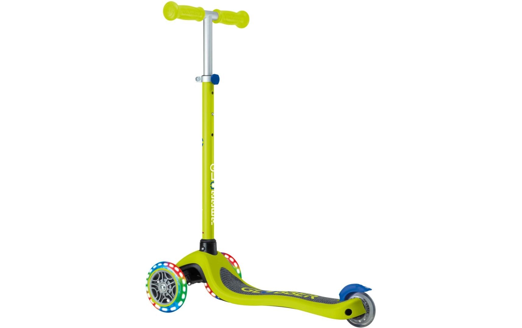 Scooter Primo Lights Limettengrün3-Rad-Roller mit Beleuchtung für Kinder