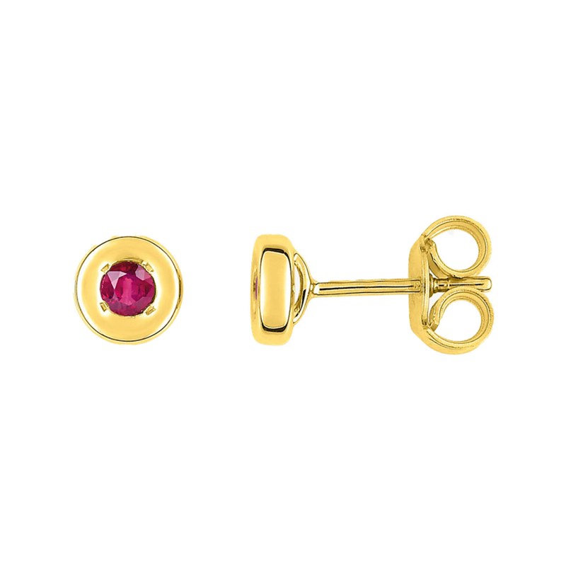 Boucles d'oreilles Femme - rubis - Or 18 Carats