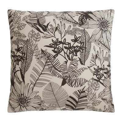 Linge de lit percale motif feuillage exotique