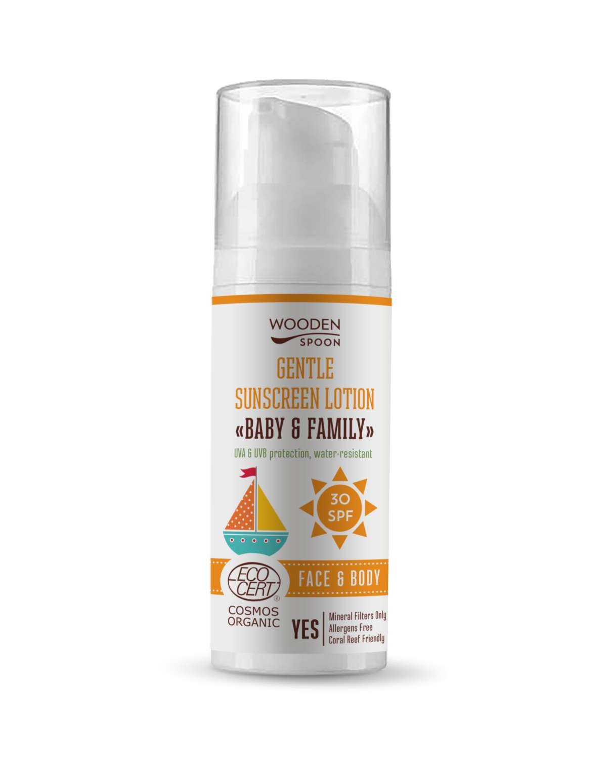 Solkrem Baby & Family SPF30 – Mineral, 100% Naturlig – Trygg for Nyfødt | 50ml