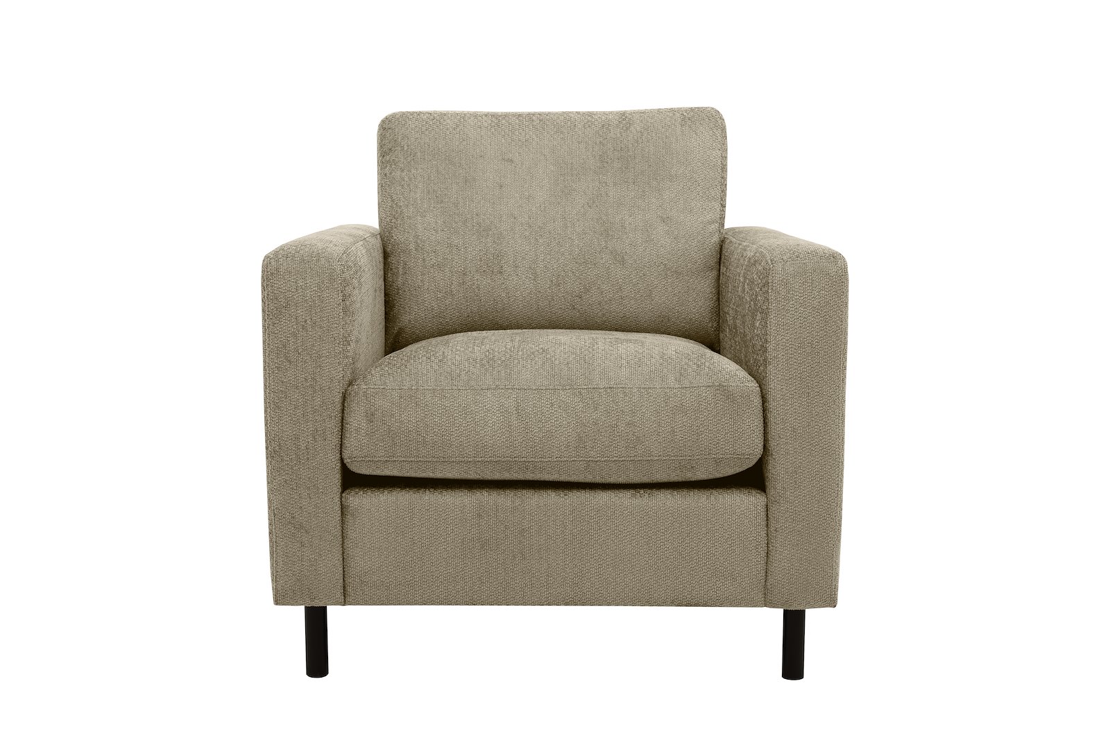 Viken hvilestol Tekstil Movie 3/3 Warm Grey. Arm B, Ben 1. Med duntopp