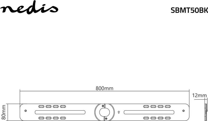 Nedis - Muurbeugel - Zwart - Voor Sonos PLAYBAR