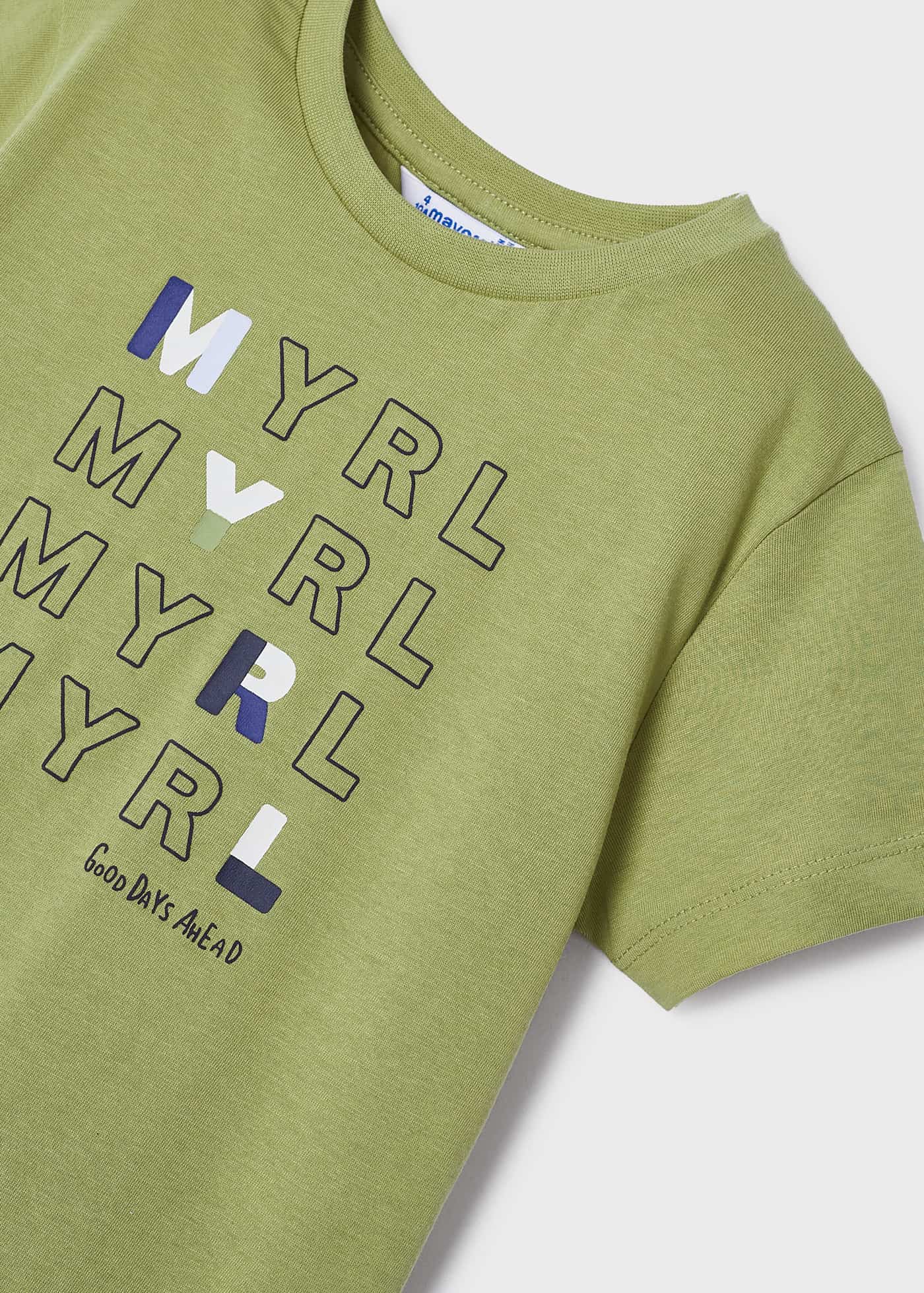 Camiseta básica de manga curta para meninos