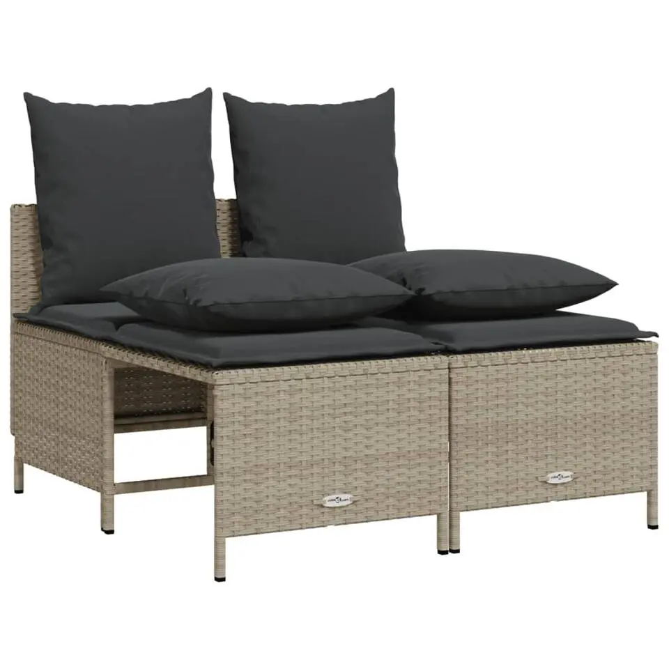 vidaXL - Loungeset - Grijs - Poly rattan
