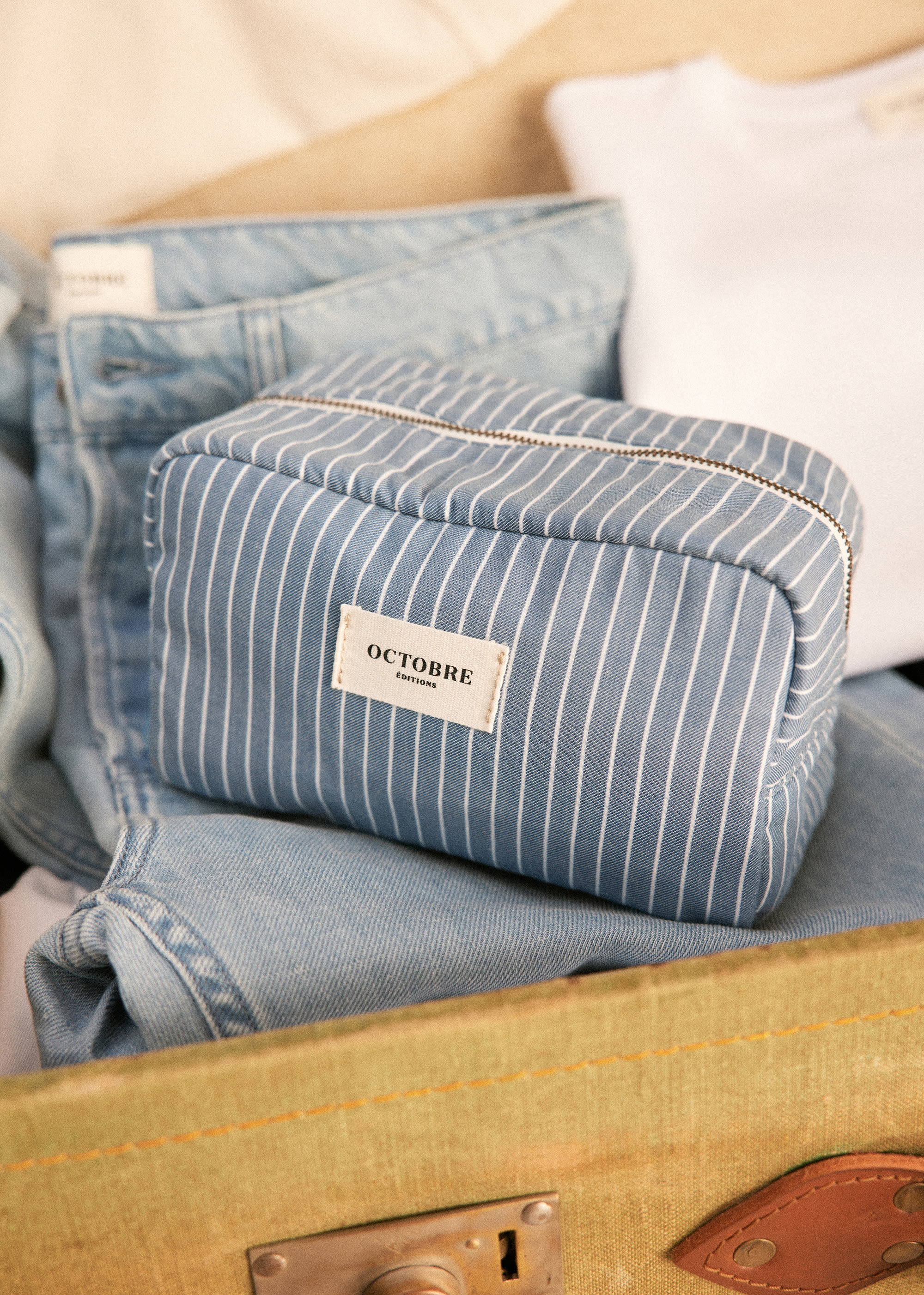 Trousse de toilette Twyman - Bleu Rayures Blanches - POUR LUI 5906574