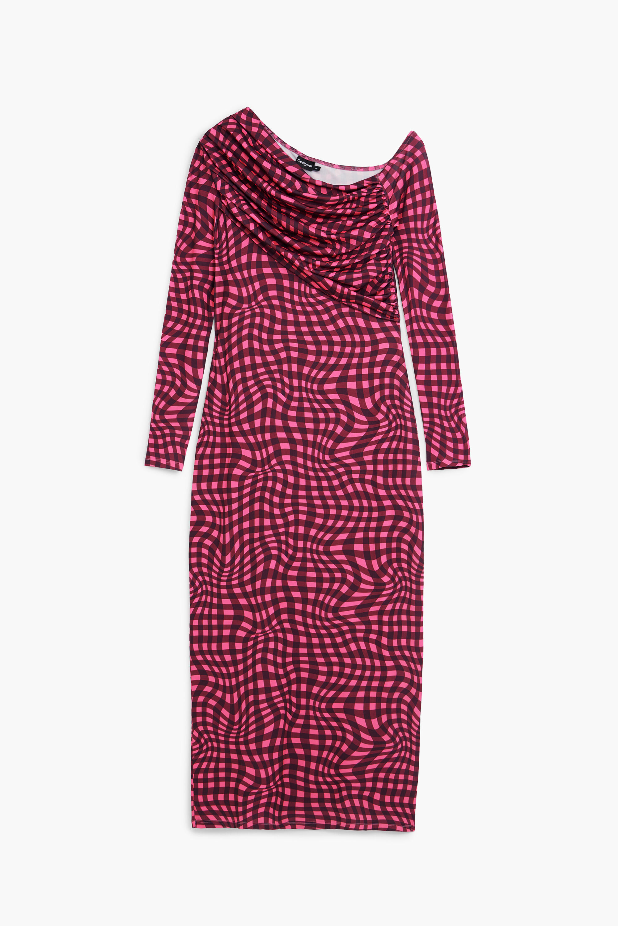 Vestido xadrez psicodélico