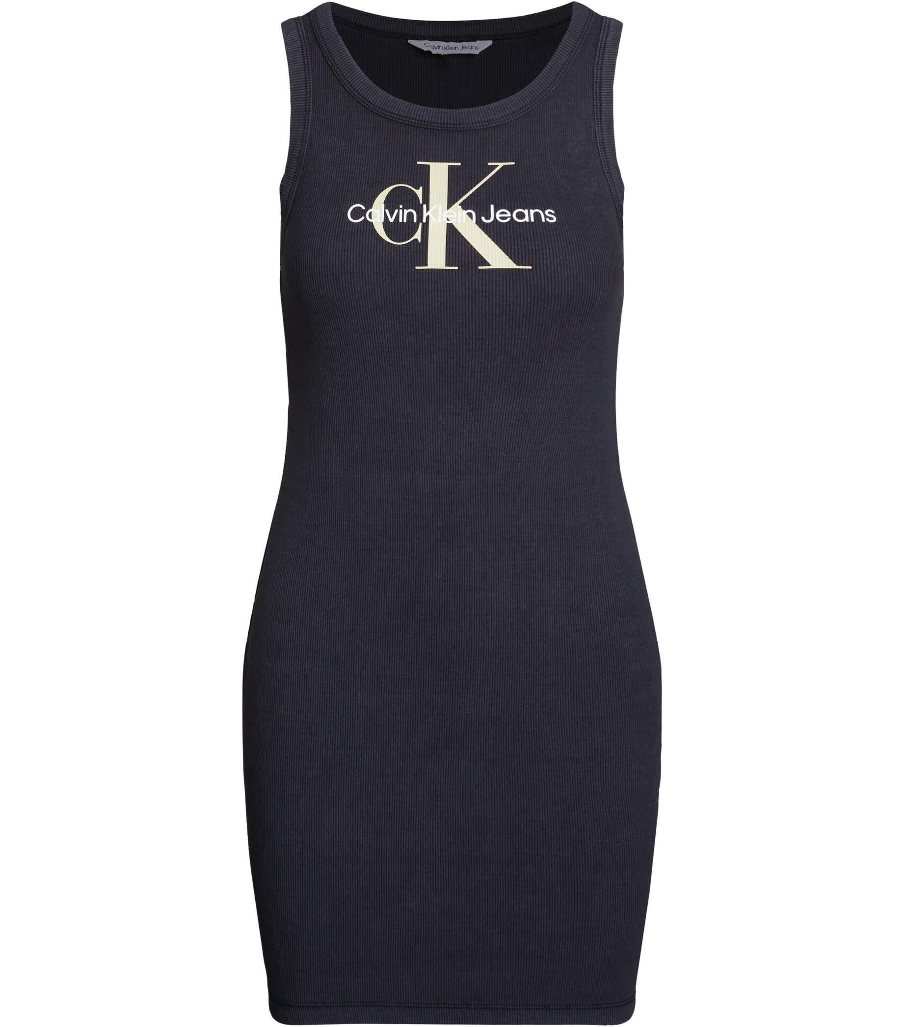 CALVIN KLEIN JEANS| Damen Kleid ARCHIVAL MONOLOGO RIB TANK DRESS