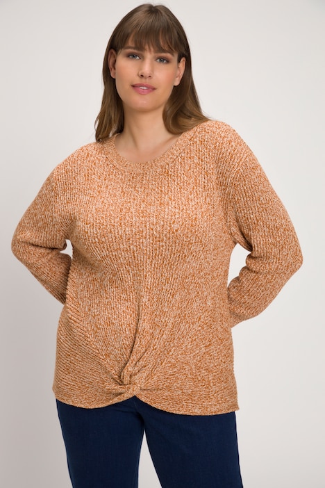 Pullover, Patentstrick, Stehkragen, Langarm, Biobaumwolle