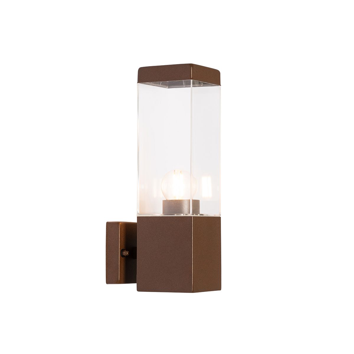 Moderne buiten wandlamp roestbruin - Malios