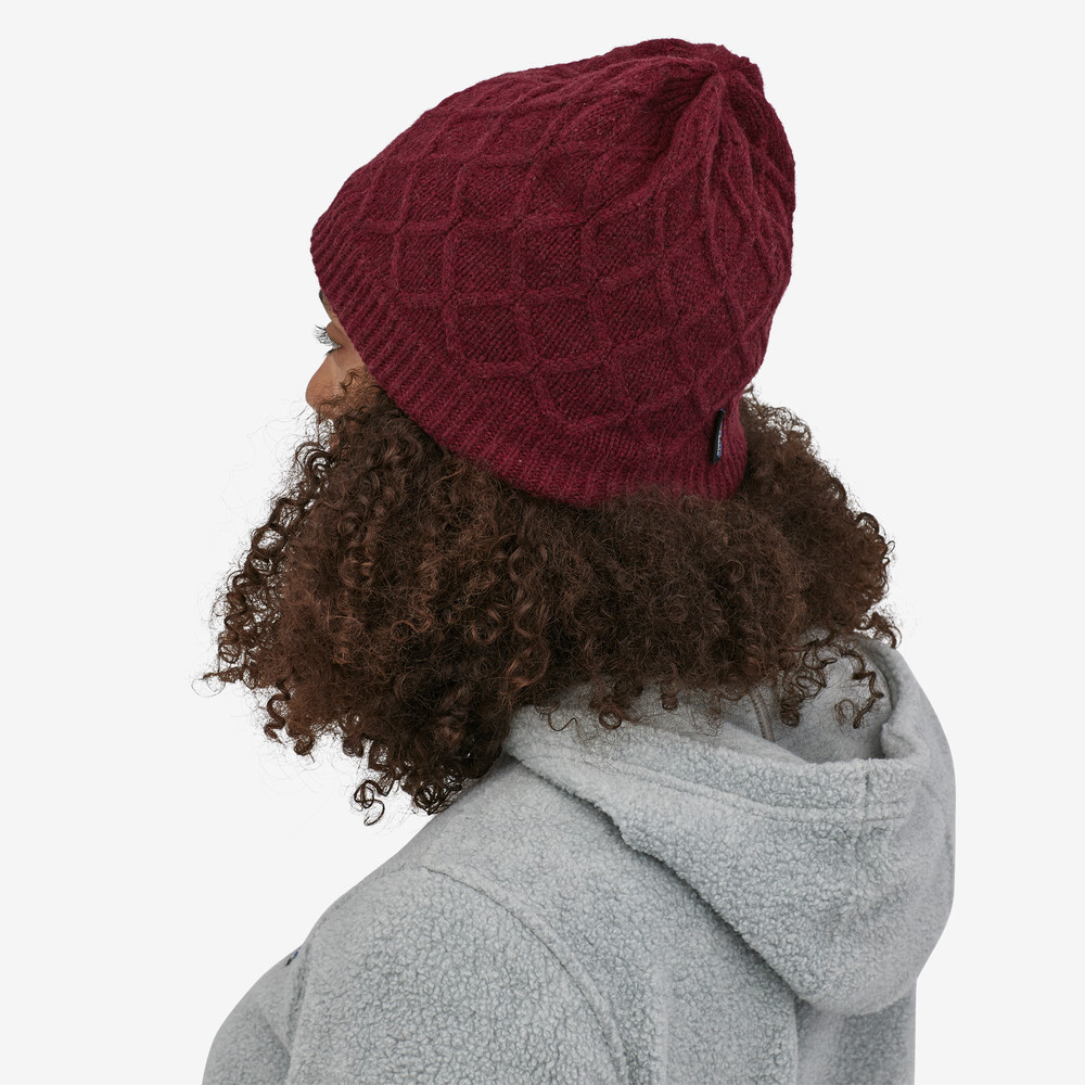 Damen-Strickmütze mit Wabenmuster