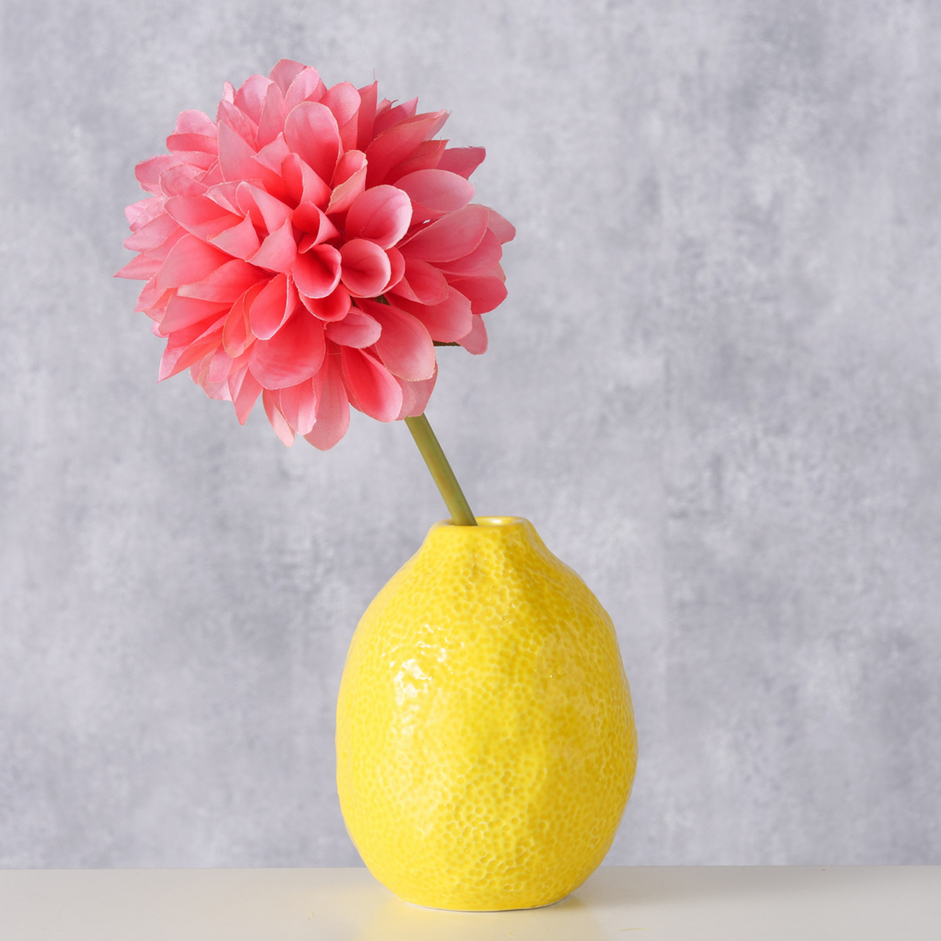 Vase - gelb - Zitrone - 12 cm hoch