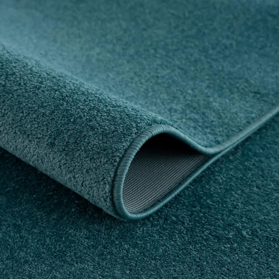 Uni Effen Laagpolig Vloerkleed Modern Blauw - 140x200 CM