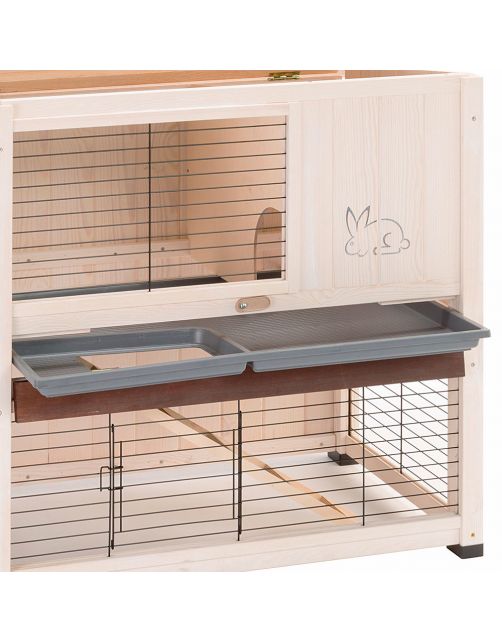 Ferplast Konijnenhok Charlie - Dierenverblijf - 117x67x96 cm Wit Grijs