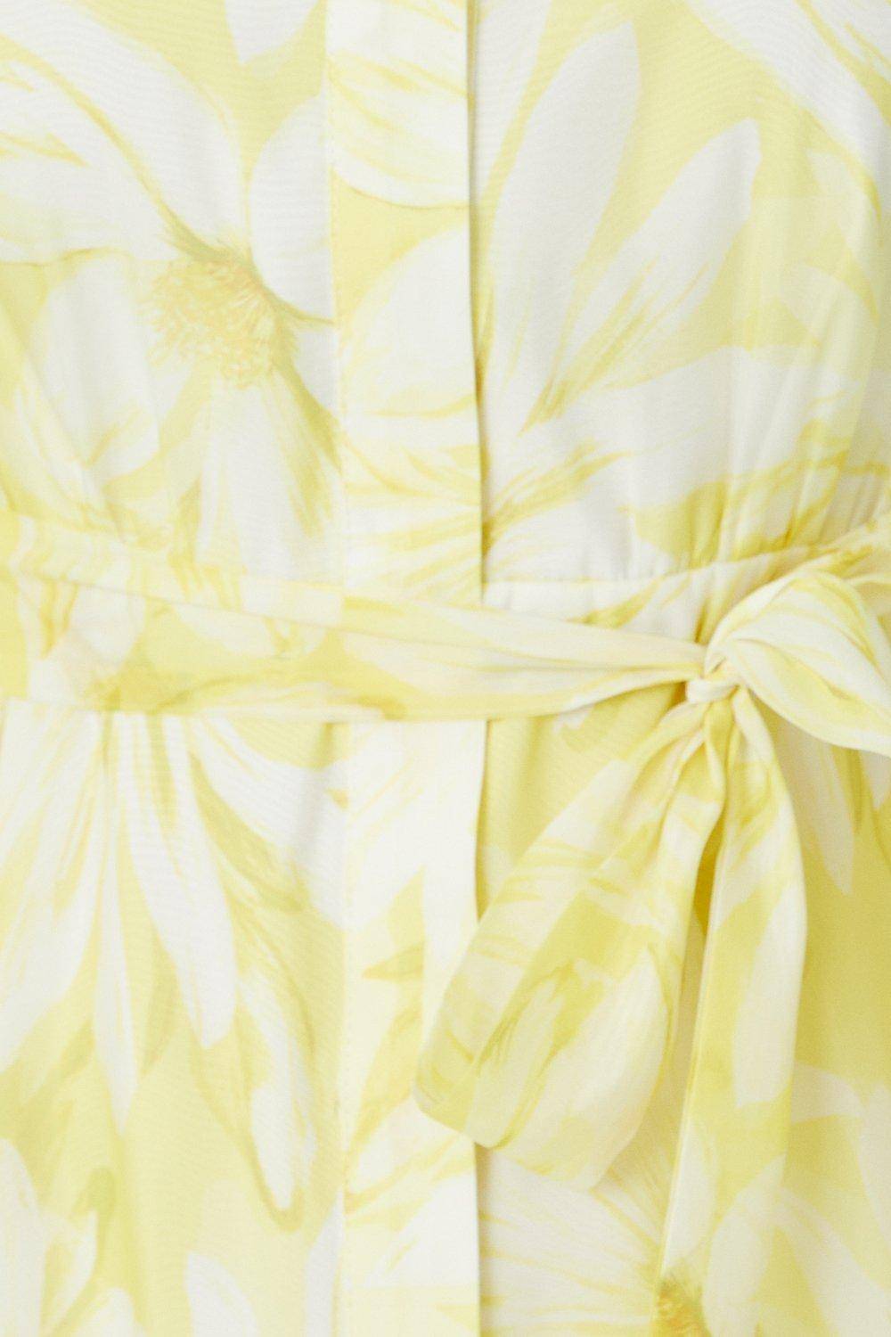 Wallis Robe Midi Chemisier à Fleurs en Organza Petite