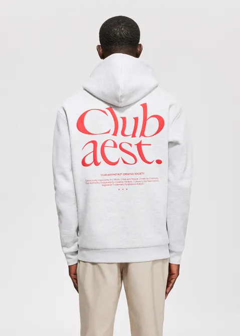 Hoodie club society grijs (GRS.LME)