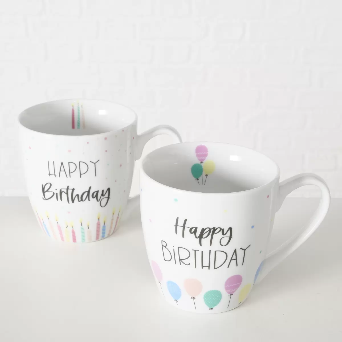 Jumbobecher Happy Birthday bunt,weiss
