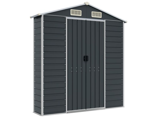VIDAXL - Abri de jardin anthracite 191x130x198 cm acier galvanisé