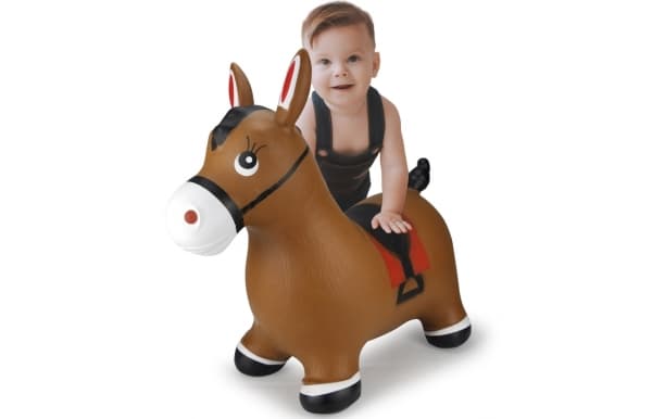 Jamara Hopping animal horse brown with pump, Dyr, 1 år, Brun