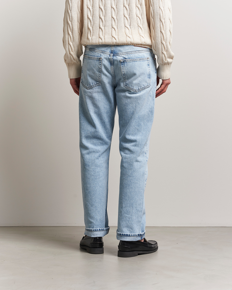 GANT 240 Mulberry Street Straight Fit Selvedge Jeans Light Blue Vintage