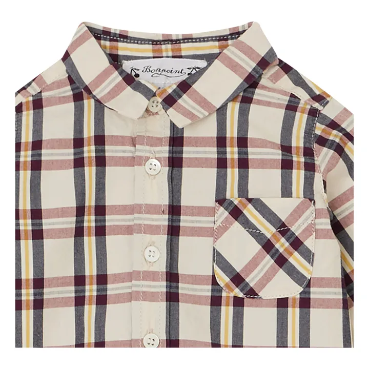 Bonpoint Chemise à Carreaux Malo | Ecru