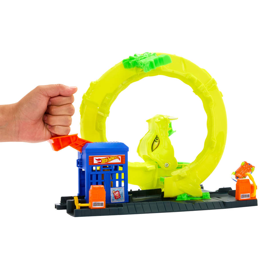 Hot Wheels City kronkelende slang in de aanval speelset