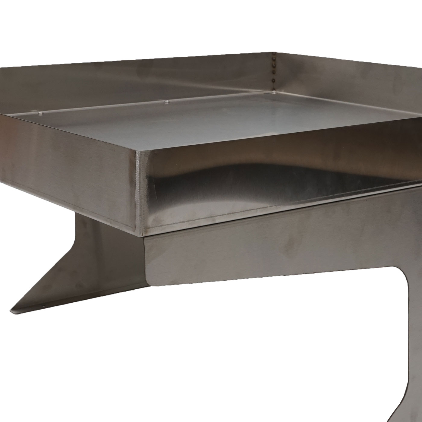 Mähroboter-Garage mit Pflanzkasten MCW-G60, Dach Unterstand für Rasenmäher, Metall 37x60x70cm ~ Edelstahl