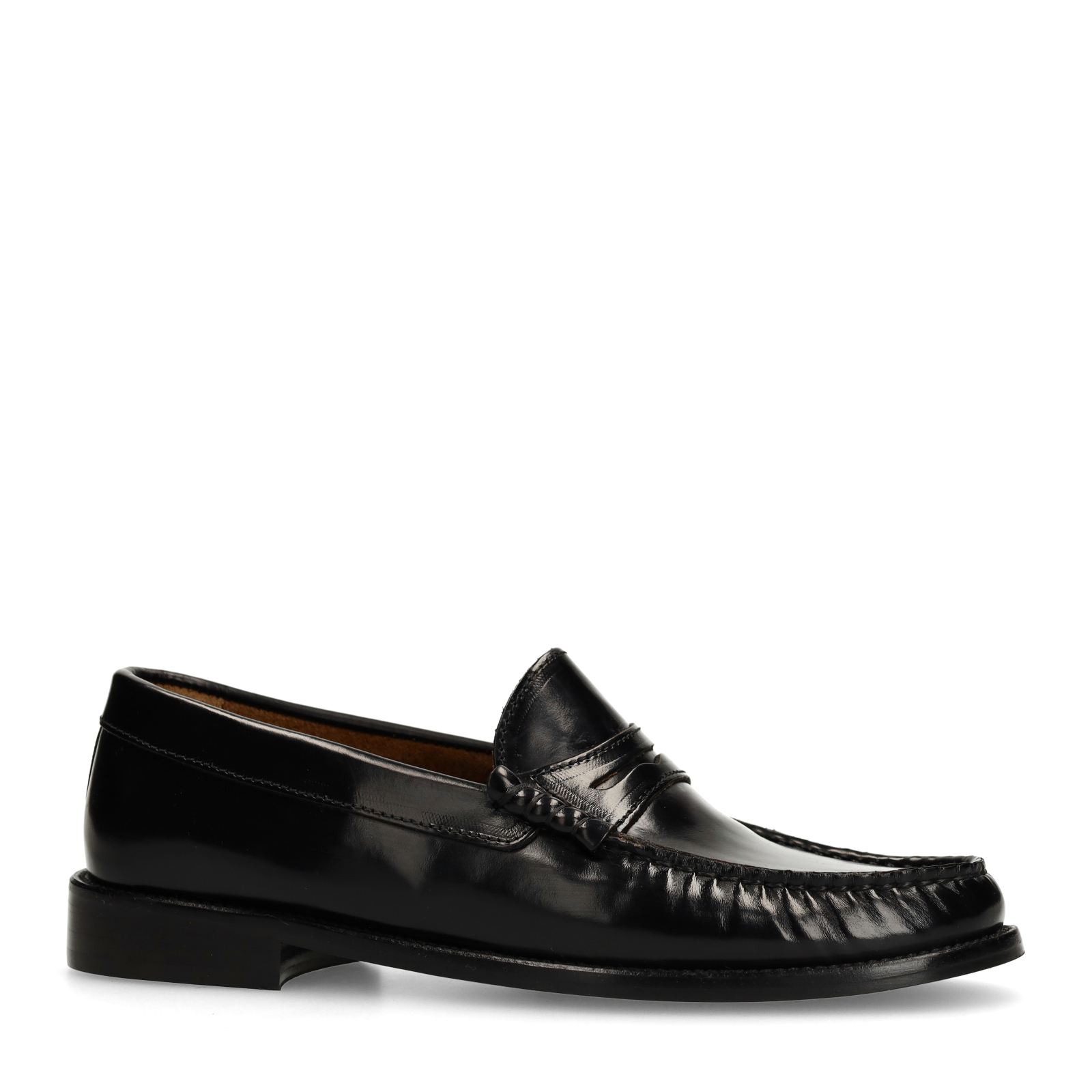 Zwarte leren loafers