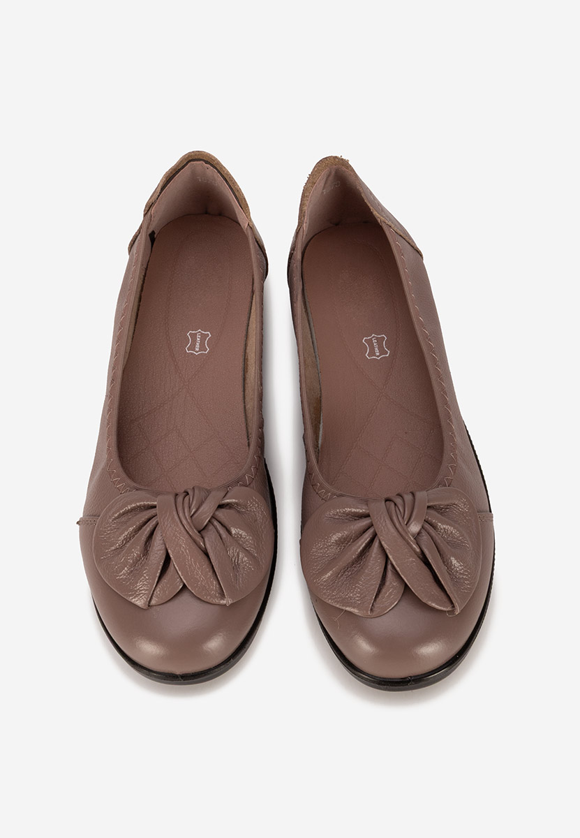 Ballerines en cuir bruns Giuliena V2