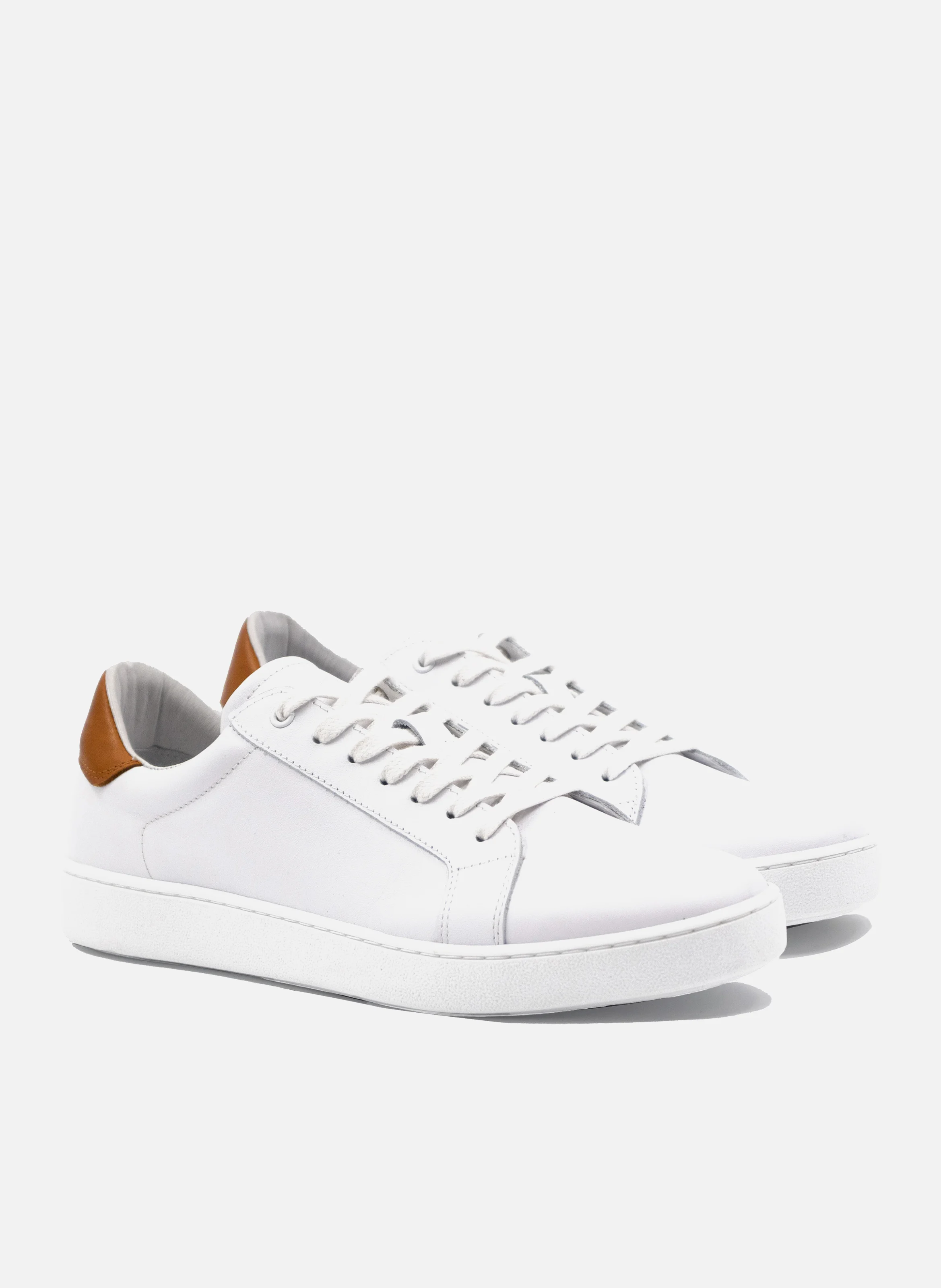 Tennis lacet homme cuir | Blanc
