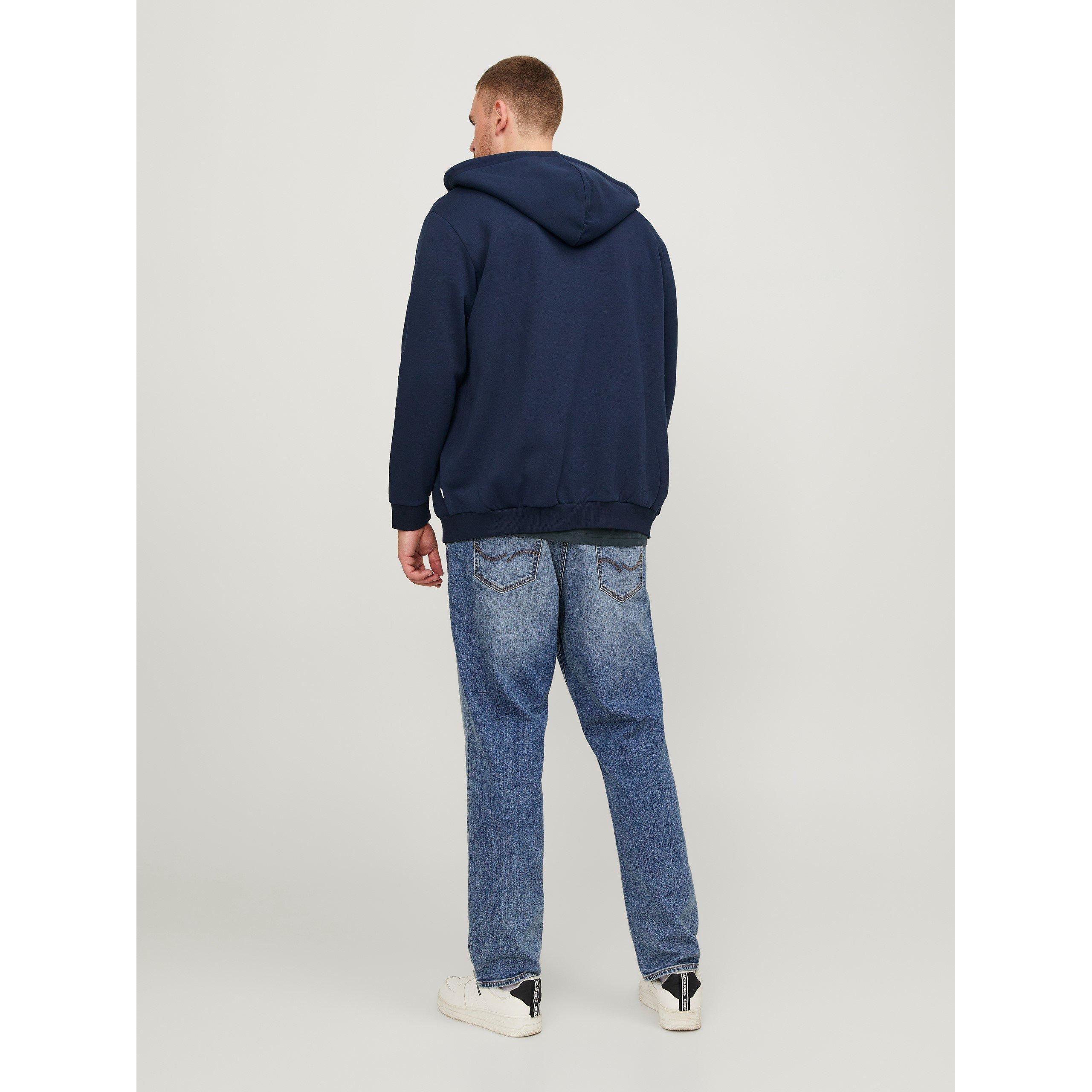 Jack and Jones Jack Bradley Zip Hoodie Mens Plus Size