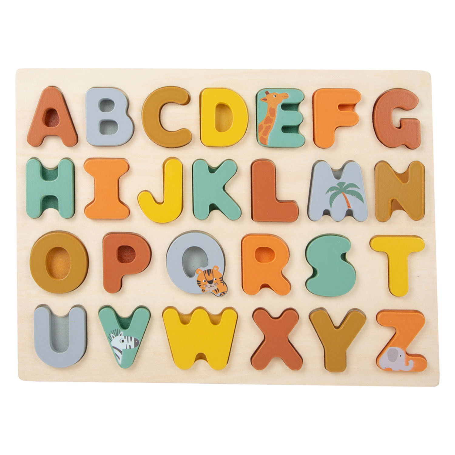 Small Foot-Houten Alfabet Puzzel Safari