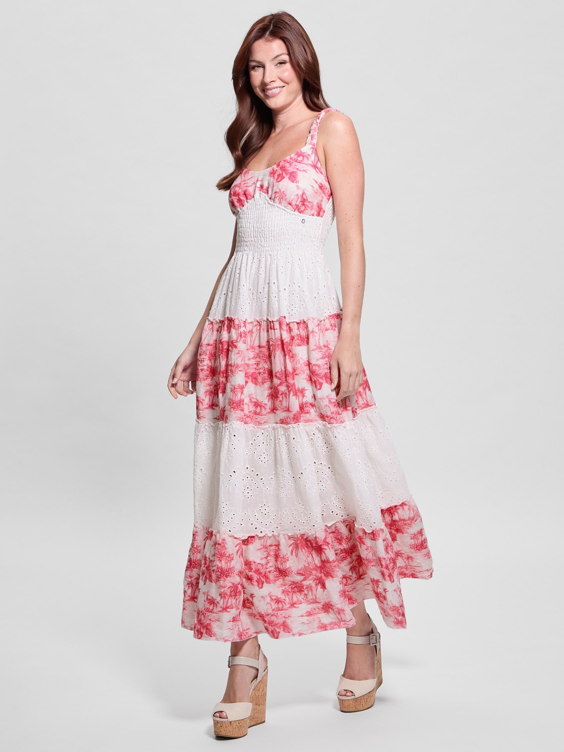 Vestido longo de linho Savina, tamanho único