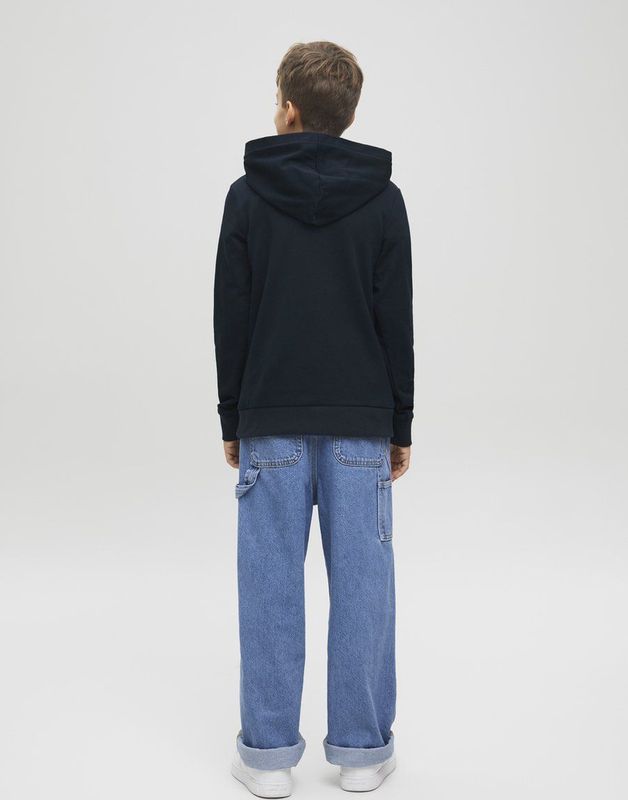 JACK&JONES JUNIOR JJEBRYAN CORP LOGO HOODIE - Sky Captain - Sweatstof