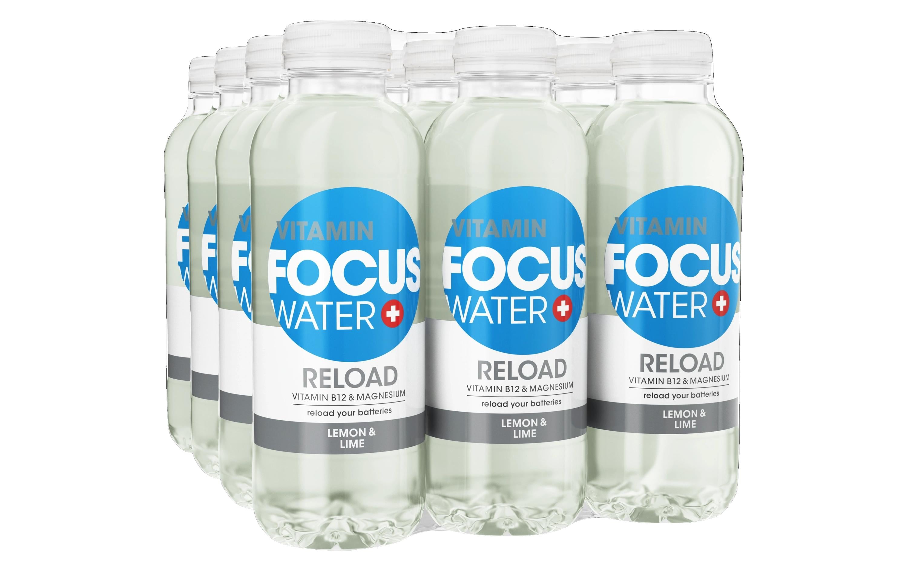 Reload Zitrone und Limette 12 x 0.5 lDas Schweizer Vitaminwasser mit belebendem Geschmack von Zitrone und Limette