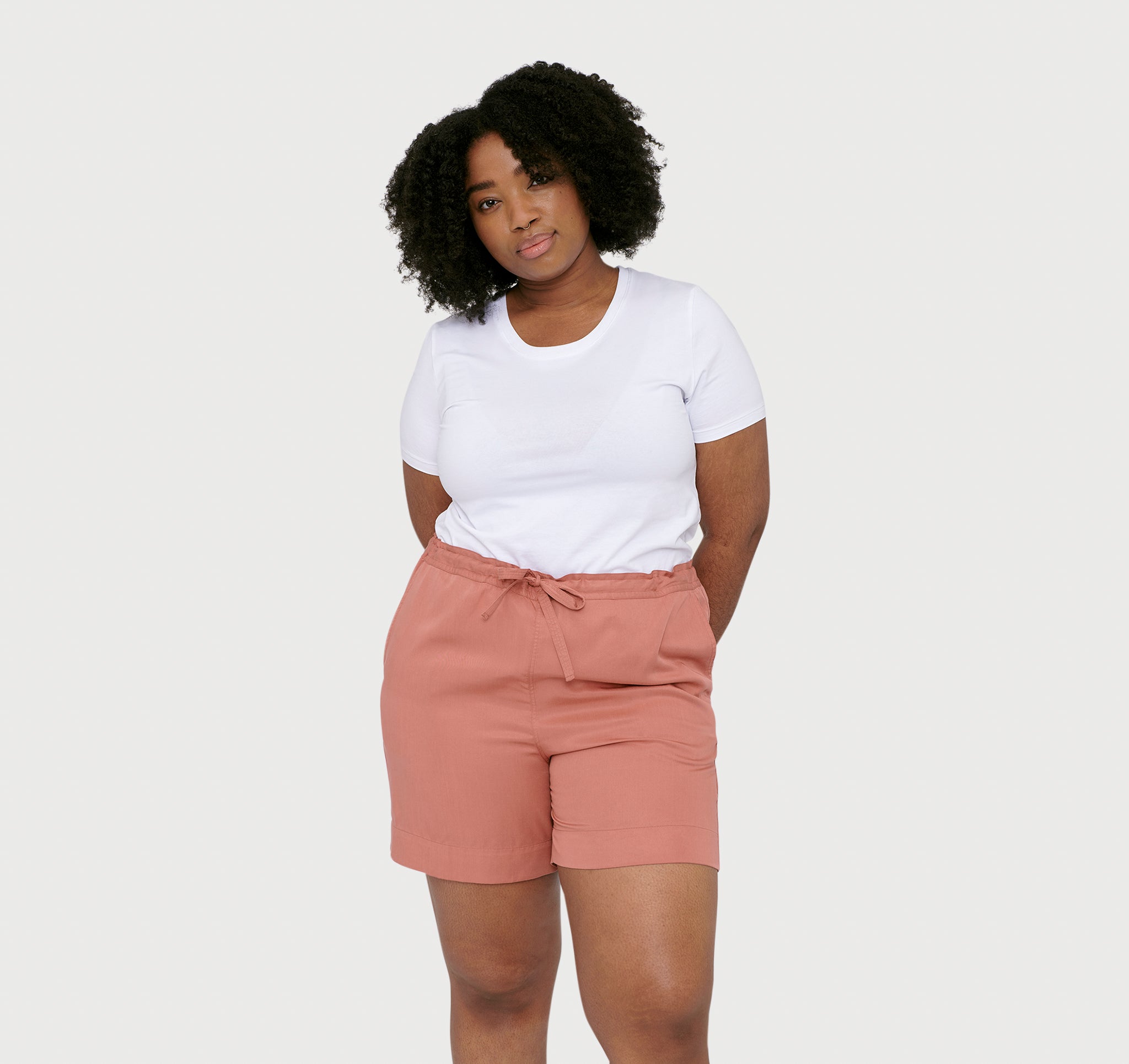 TENCEL™ LYOCELL<br>Soft Touch Woven Draw-Cord Shorts