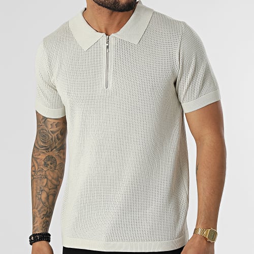 Polo à Manches Courtes FA Beige