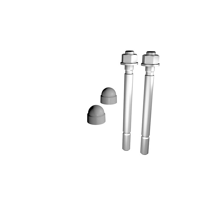 Cheville pour sol béton avec capuchon Prestio gris karako Kordo, lot de 2