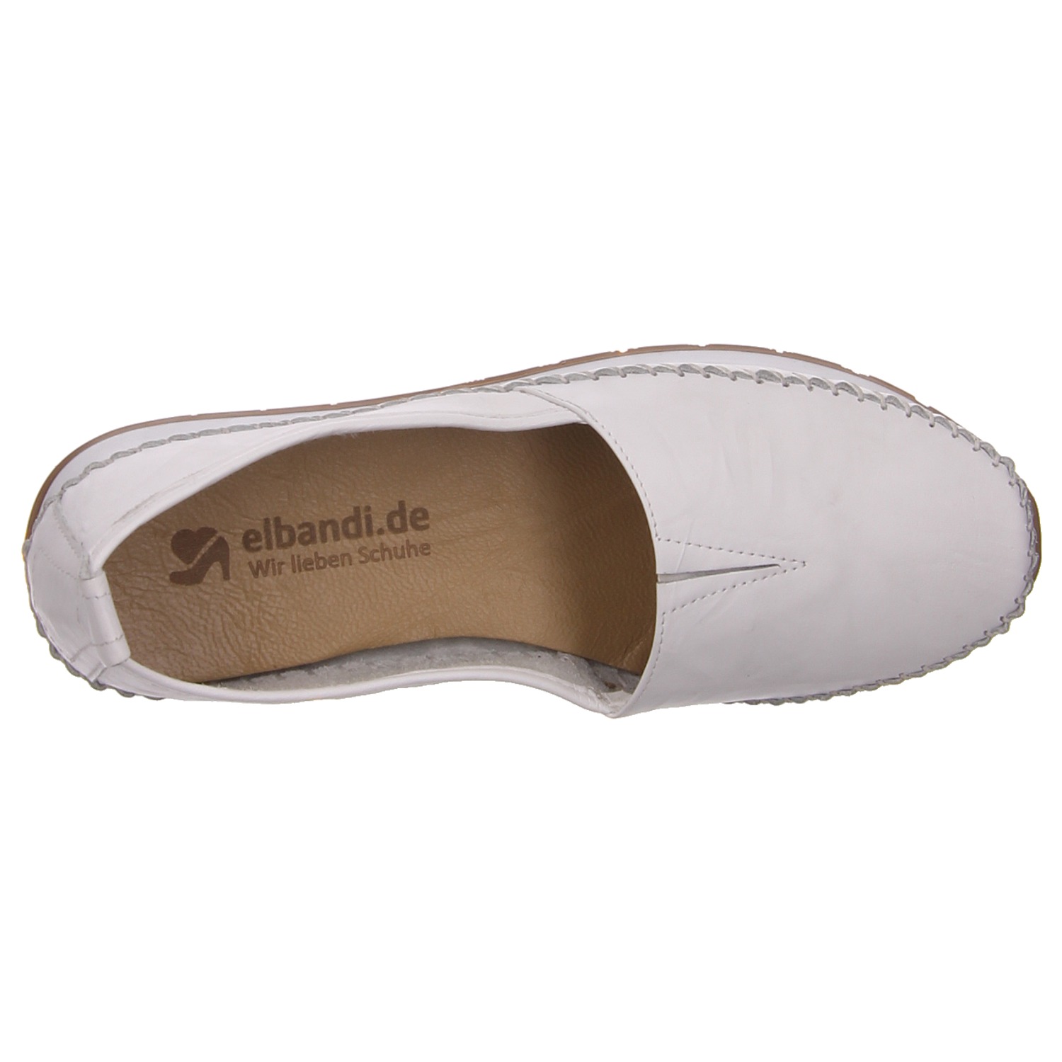 elbandi Slipper weiß weiss/weiss kombi