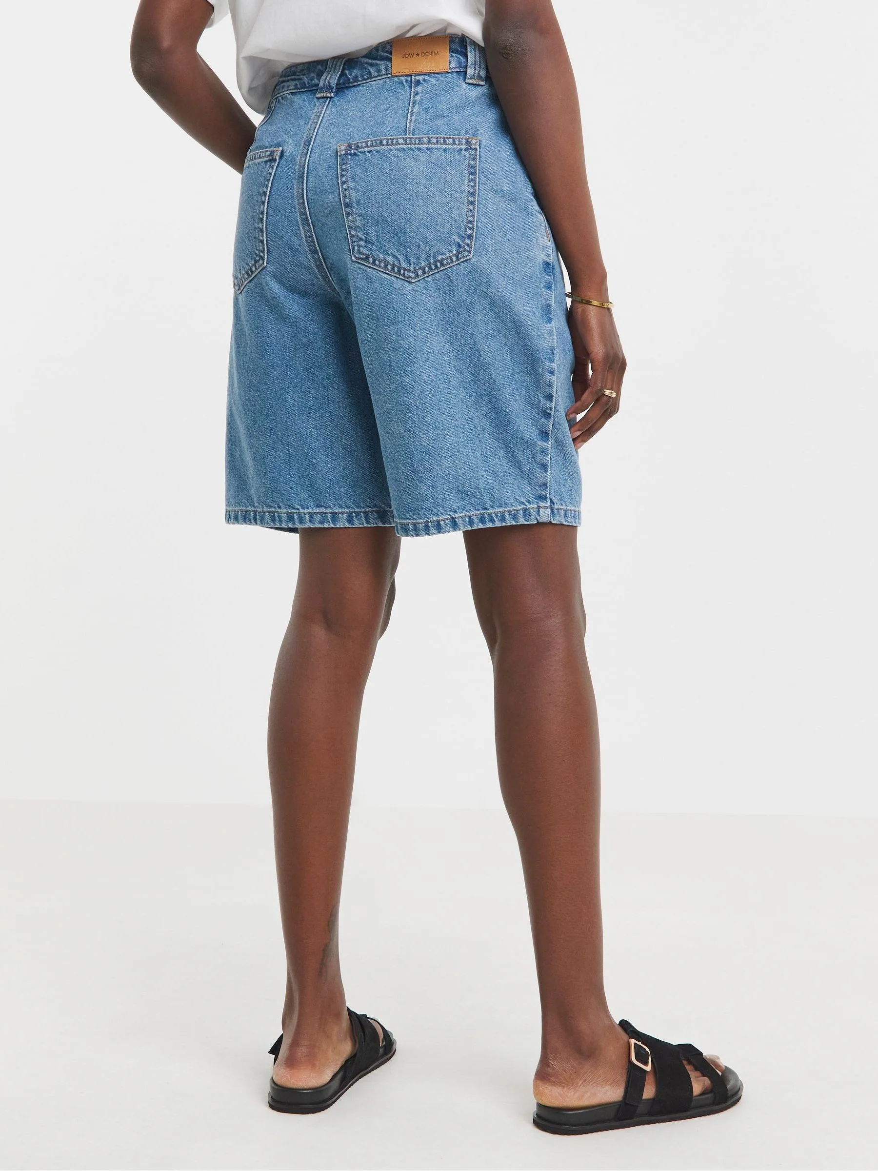JD Williams 100% Cotton Drape Bermuda Denim Shorts