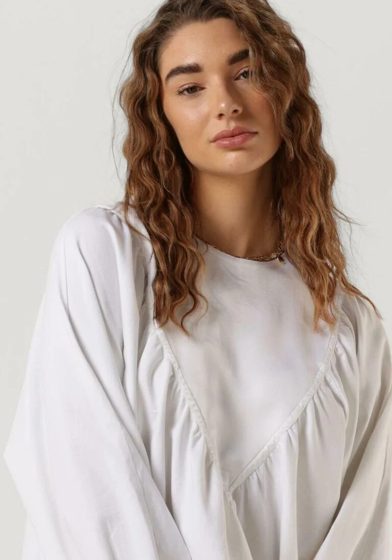 10DAYS witte 10days blouse balloon sleeve blouse