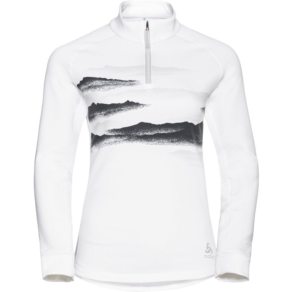 Odlo Mid layer 1/2 Zip Berra Graphic Damen weiß