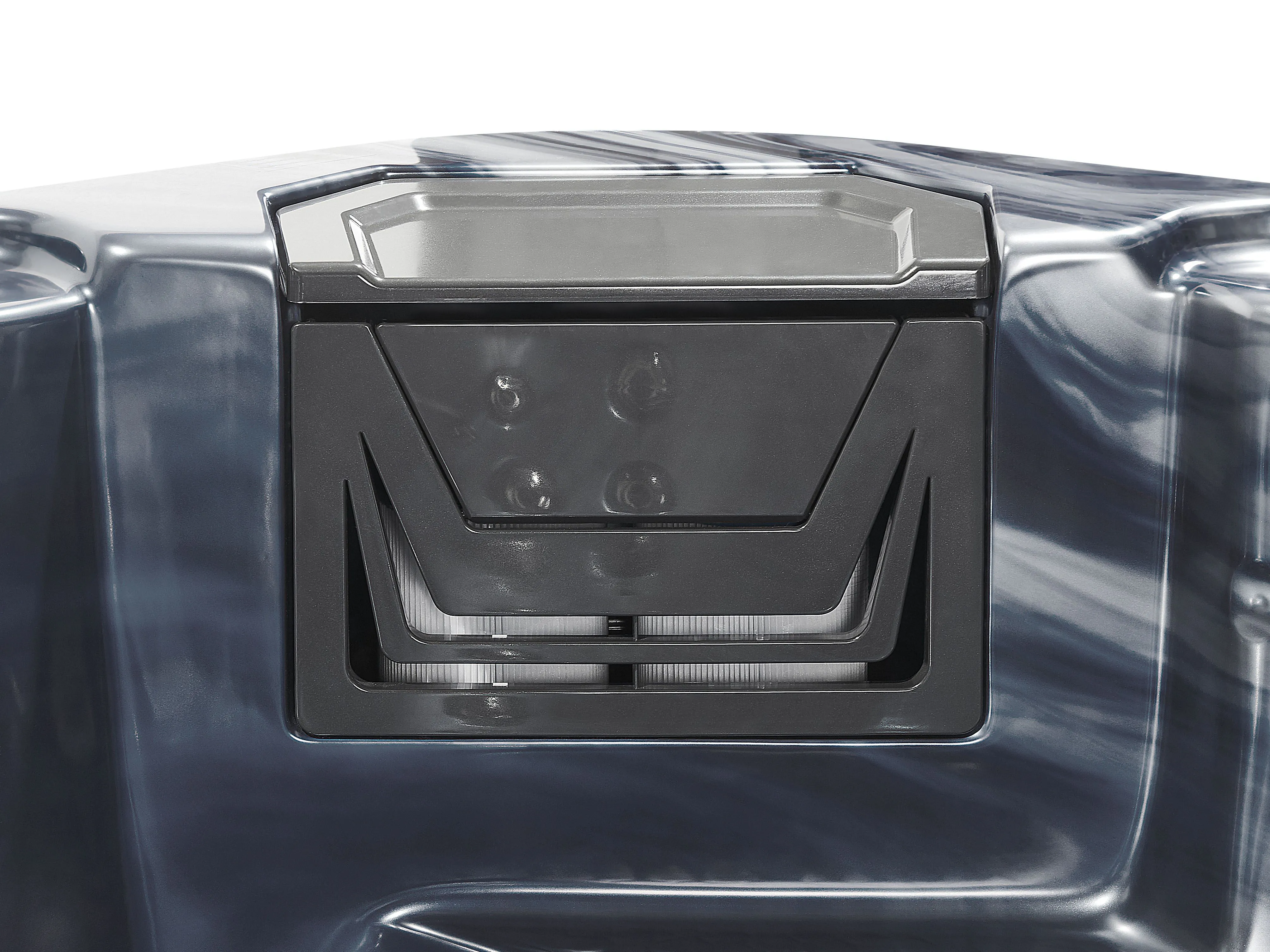 Buiten hottub met LED TULAROSA Grafietgrijs