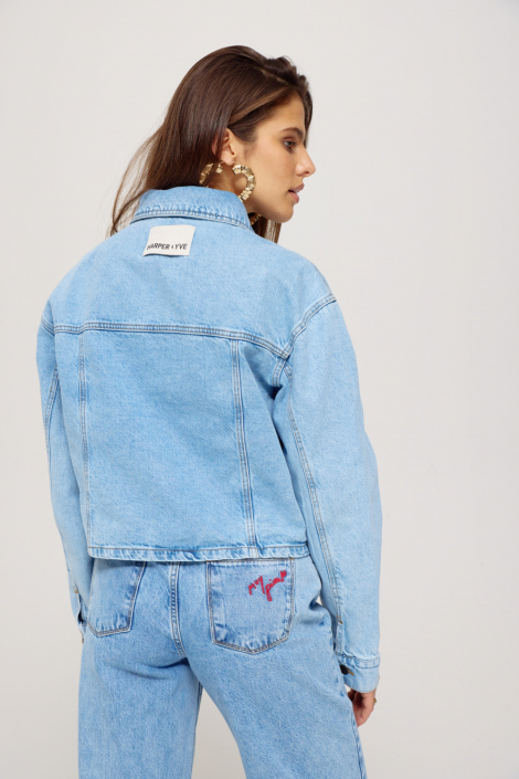 Harper & Yve blauwe dames jas