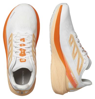 Chaussures de Running Salomon Aero Blaze 2 Blanc Orange Femme